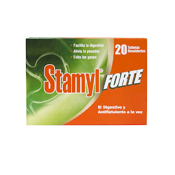 Stamyl Forte Tabletas Caja x20Tab. Farma Pancreatina Simeticona         