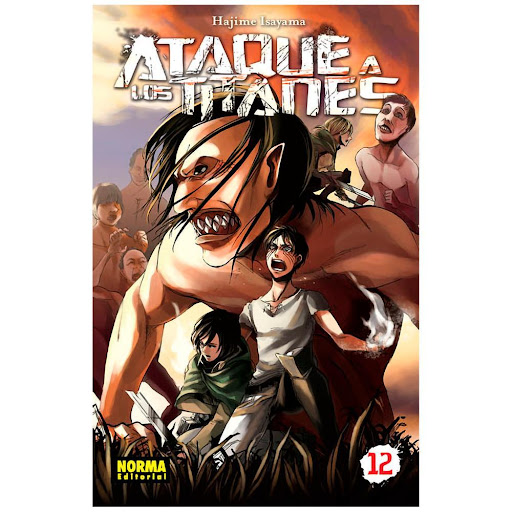 Ataque A Los Titanes No. 12 Editorial Norma Libro x 1.0 ATAQUE A LOS TITANES 12   Autores:Hajime Isayama  Colecciones:CÓMIC MANGA  Editoriales:NORMA Editorial  Series:ATAQUE A LOS TITANES   POR FIN LOS TITANES TIENEN A EREN EN SU PODER… ¿QUÉ SERÁ LO QUE QU