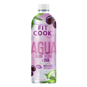 Agua Fitcook Áloe Vera Y Uva By Mary Méndez Cero Calorías x 600 ml  