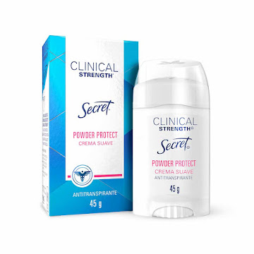 Desodorante Antitranspirante Mujer Secret Clinical Strength Crema Suave Powder Protect Stick x 45 gr  