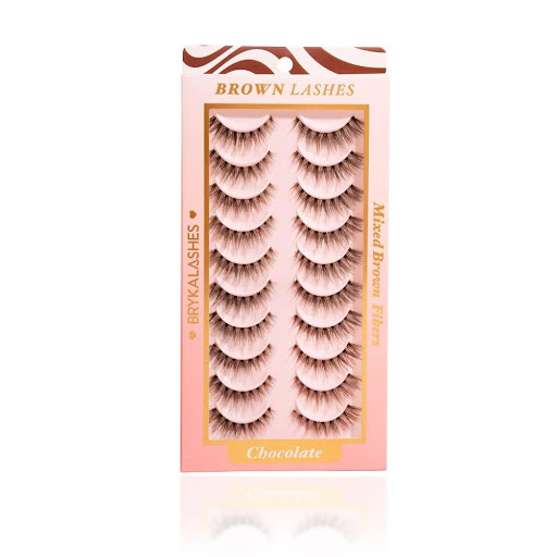 Pestañas Postizas Chocolate -10 Pares Bryka Caja x 10 Pares undefined