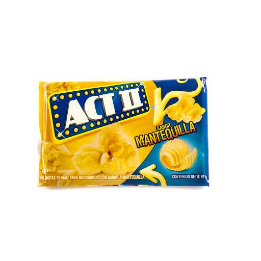 Palomitas De Maíz Act Ii Microondas Mantequilla x 91 gr