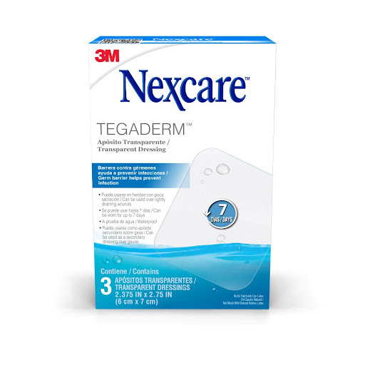 Apósito Tegaderm Transparente Impermeable Nexcare 3M Caja x 3 und