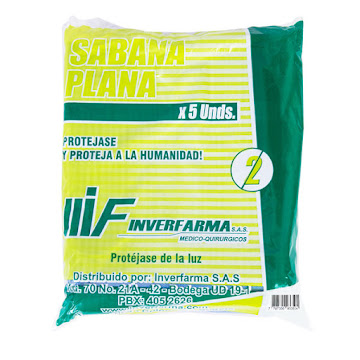 Sábana Inverfarma Plana x 5 und  