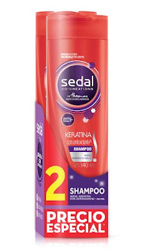 Shampoo Sedal Keratina 340 ml x 2 und  