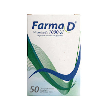Farma D Vitamina D3 1000 Ui Farmacol Frasco x 50 Cápsulas  