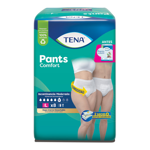 Ropa Interior Absorbente Tena Pants Comfort L x 8 und