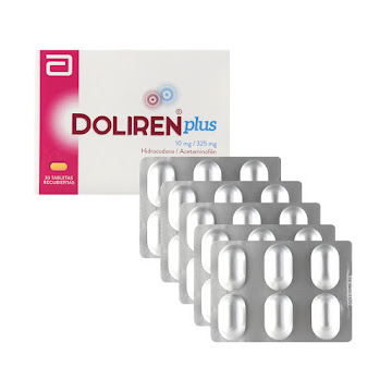 Doliren Plus Hidrocodona + Acetaminofén 10mg/325mg Abbott Caja x 30 Tabletas  