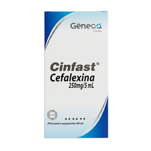Cinfast Cefalexina Polvo 250 Mg / 5 Ml Suspención Geneca Pharma Frasco x 60 Ml