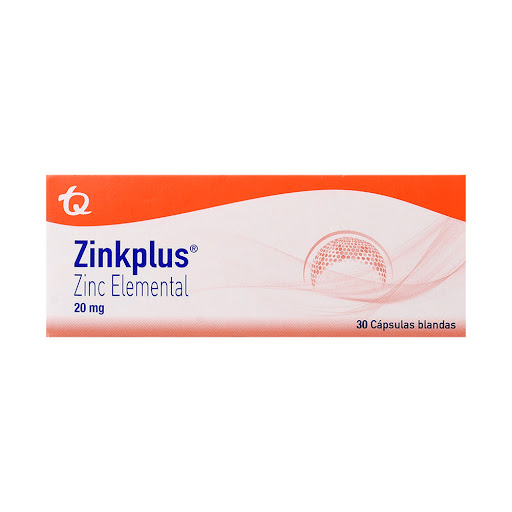 Zinkplus Sulfato de Zinc   Monohidrato TQ 20 mg Caja x 30 Cápsulas