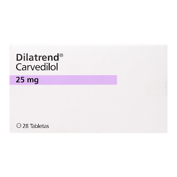 Dilatrend Carvedilol 25 mg Roche Caja x 28 Tabletas  