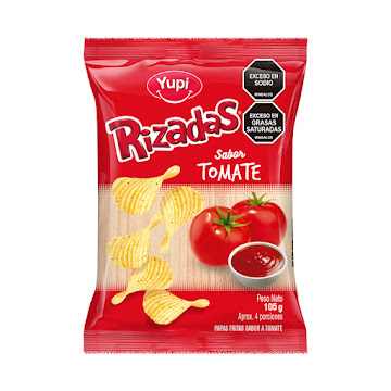 Pasabocas Yupi Papas Fritas Rizadas Tomate Paquete x 105 gr  