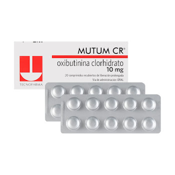 Mutum CR Oxibutinina Clorhidrato 10 mg Tecnofarma Caja x 20 Comprimidos  