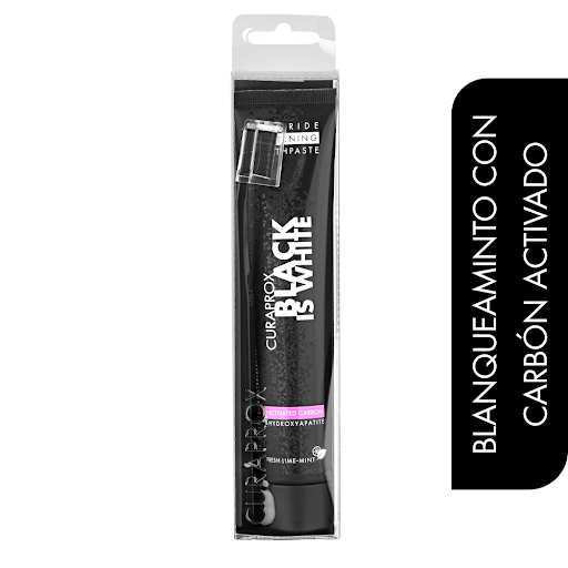 Kit Crema Dental Curaprox Black Is White 90 ml + Cepillo Curaprox Dental Ultrasoft