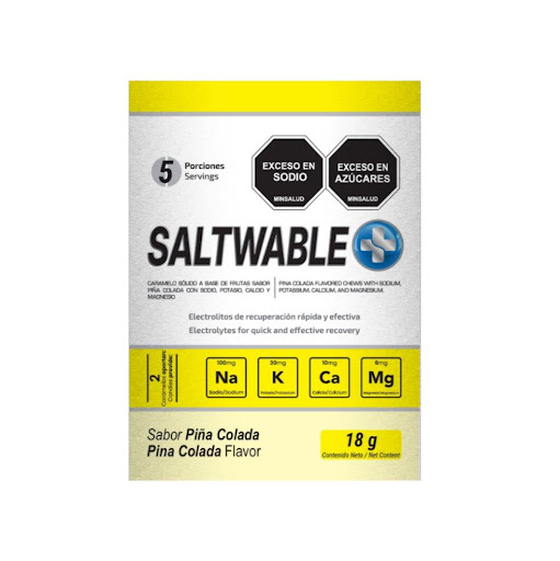  Sales masticables Saltwable+ Piña colada ENERGY ELITE Sachet x 10 unidades SALTWABLE + es un producto diseñado para reponer los electrolitos perdidos durante el ejercicio intenso o de larga duración Su formulación optimiza el equilibrio de minerales clave para mejorar la hid