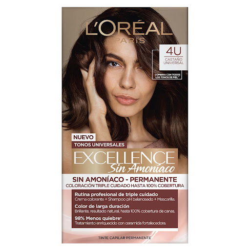 Tinte Loreal Excellence Nudes Sin Amoníaco Castaño Universal 4U Caja x 1 und