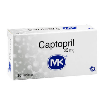 Captopril MK 25 mg Caja x 30 Tabletas  