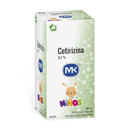 Cetirizina 0.1% Jarabe Niños MK Frasco x 60 ml