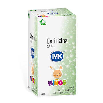 Cetirizina 0.1% Jarabe Niños MK Frasco x 60 ml  
