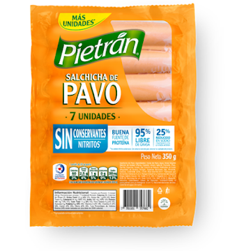 Salchicha Pietran Pavo 350 gr x 7 und  