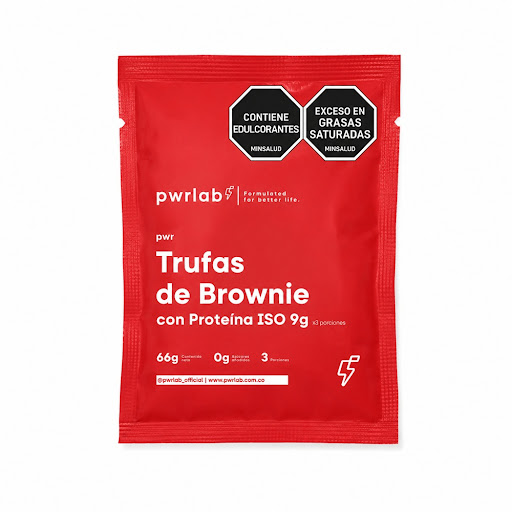 Snack Trufa Con Proteína Iso Power Lab Chocolate Oscuro Sin Azúcar Añadida Bolsa x 3 Porciones de 9 Gr