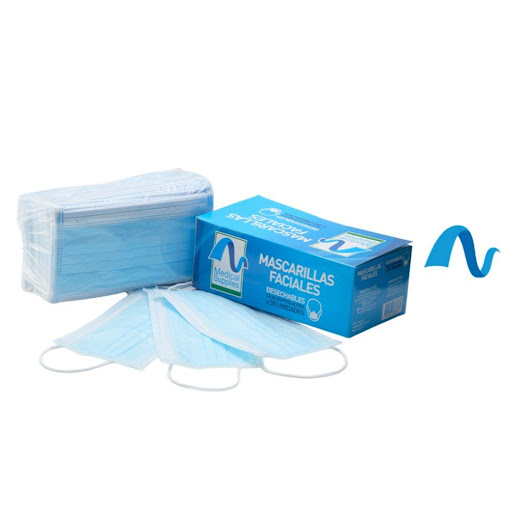 Tapabocas desechable  Medical Supplies  50 x 50 Tapabocas convencional desechable de tres capas, elaborado en material no tejido que brinda protección y comodidad. Cuenta con elásticos suaves y ajuste nasal moldeable para mejor adaptación al rostro