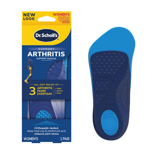 Dr. Scholl´s Plantillas Artritis soporte y alivio de dolor Mujer x 2 unidades Dr. Scholls Caja x 2 Las plantillas Dr. Scholl’s Artritis y soporte ayudan a aliviar el dolor por osteoartritis en pies, rodillas y caderas. Su copa profunda y arco reforzado reducen el estrés articular. Tecnología Shock 