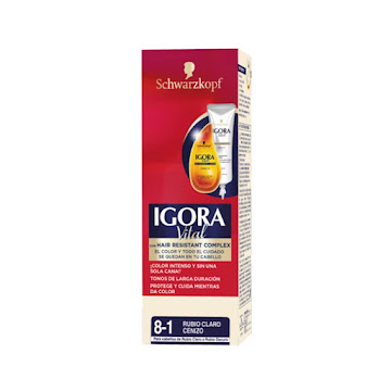 Tinte Igora Vital 8-1 Rubio Claro Cenizo Caja x 1 und  
