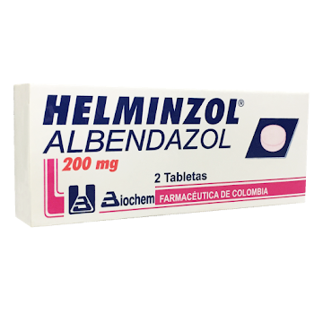 HELMINZOL 200MG TABLETAS CAJA X2TAB. BIOCHEM  ALBENDAZOL  