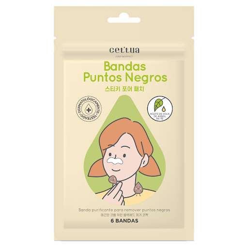 Bandas facilales cettua   Puntos negros pack x und