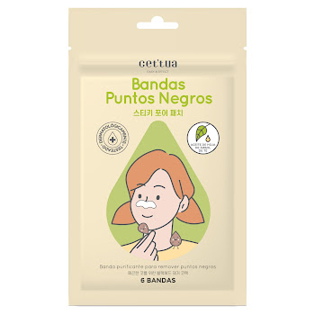 Bandas facilales cettua   Puntos negros pack x und  