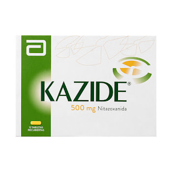 Kazide Nitazoxanida 500 mg Abbott Caja x 12 Tabletas  
