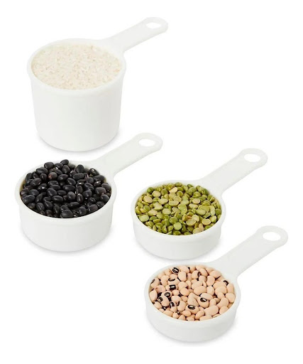 Juego De Tazas De Medir (1/4, 1/3, 1/2, 1 Taza) Rubbermaid RUBBERMAID Caja x 4 El conjunto rubbermaid Commercial measuring Cup que incluye 1/4, 1/3, 1/2 y 1 taza de taza de copa.Atributos y beneficios:- Las tazas están aseguradas con anillo desmontable- Porciones precisas de ing