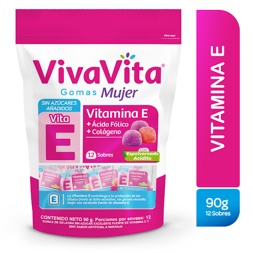 Gomas Viva Vita Vitamina E Mujer Paquete x 90 gr
