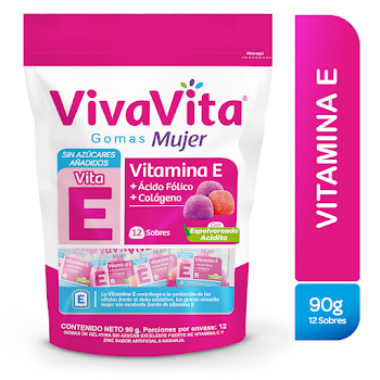 Gomas Viva Vita Vitamina E Mujer Paquete x 90 gr  