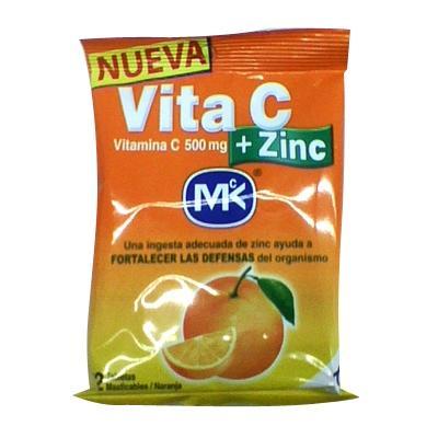 //Vita C Naranja MK 500mg Tableta Sobre x12Tab. TQ Vitamina C Zinc      