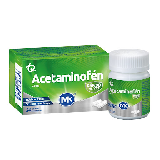 Acetaminofén 500 mg Tecnoquimicas MK Frasco x 24 Tabletas