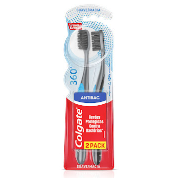 Cepillo de Dientes Colgate Suave 360° Carbon Blíster x 2 und  