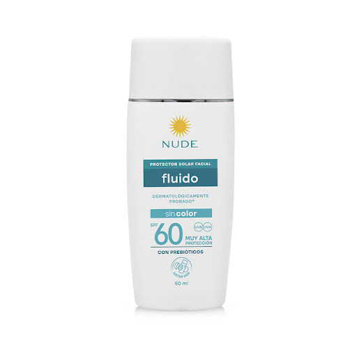 Protector Solar Facial Nude Spf60 Fluido Invisible x 50 ml