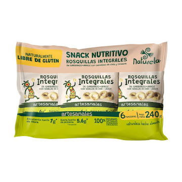 Rosquitas de Arroz   Naturela Garbanzo Chía Linaza Paquete x 6 und  