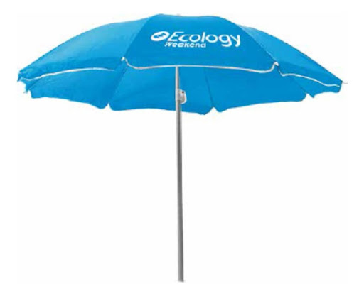 Sombrilla Playera Weekend Ecology 2.10 M (Azul Claro) Ecology Bolsa x 1 Con esta sombrilla de Ecology tendrás una excelente protección contra el sol y los rayos UV, por lo que es ideal para ir a la playa. Con sus 2.10 m, te da la altura suficiente para que puedas fijarla 