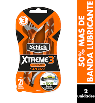 Maquina de Afeitar Schick Xtreme 3 Hojas Ultimate Sport x 2Uni   