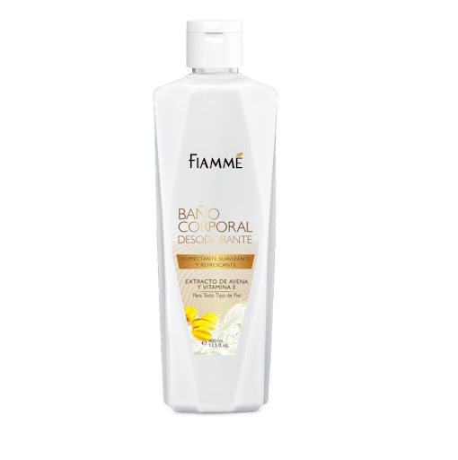 Baño Corporal Desodorante de avena y vitamina E Fiamme frasco x 1 Baño Corporal Desodorante Fiamme enriquecido con extracto de avena y vitamina E. Su fórmula limpia profundamente la piel mientras ayuda a mantener una agradable sensación de frescura y bienestar. Idea