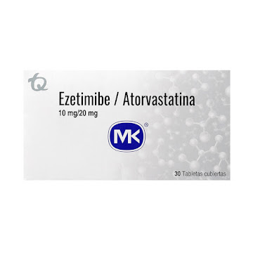 Ezetimibe /Atorvastatina MK 10mg /20mg Caja x 30 Tabletas  