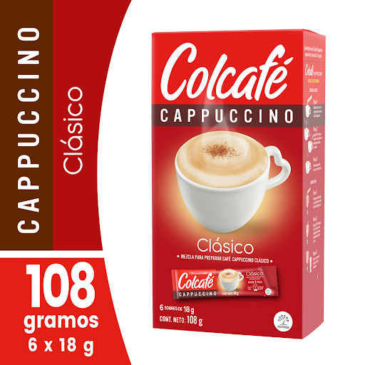 Cappuccino Colcafe Clasico 6 Sobres de 18Gr c/u 