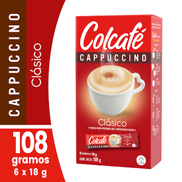 Cappuccino Colcafe   Clasico 6 Sobres de 18Gr c/u 