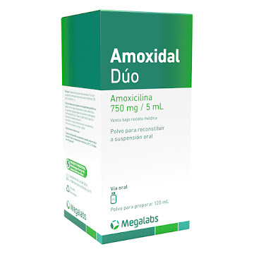 Amoxidal Duo Amoxicilina 750mg/5ml Megalabs Frasco x 120 ml  