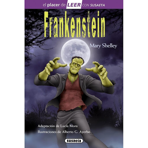 Frankenstein (t.d) Nivel 4 Susaeta Ediciones Libro x 1.0 Una noche de tormenta, en el verano de 1816, en que Mary Shelley se encontraba junto a su pareja, el poeta Perce Shelley, Lord Byron y dos amigos más de este, decidieron escribir cada uno una historia