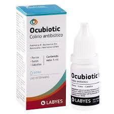 OCUBIOTIC COLIRIO 5 ML Labyes  x 1 Ocubiotic colirio con efecto triple antibiótico. Posee efecto analgésico, evita lesiones autoinfligidas por rascado.