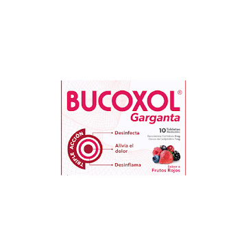 Bucoxol Garganta Triple Acción Frutos Rojos La Santé x 10 Tabletas  